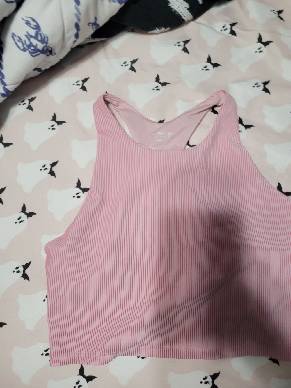 Old Navy Pink Ribbed Racerback Tank Top